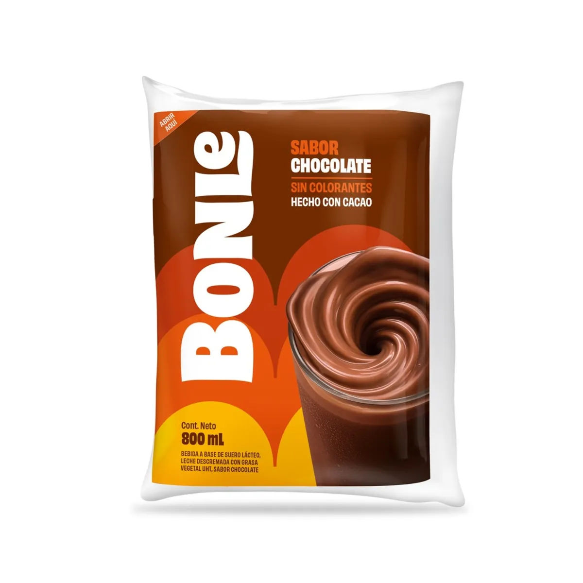 Leche Chocolatada UHT Bonlé Bolsa 800 mL la mayorita