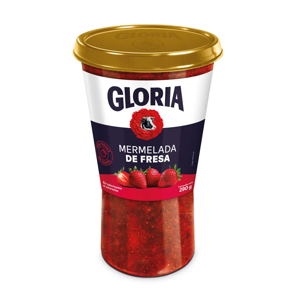 Mermelada de Fresa Gloria Vaso 290g LA MAYORITA