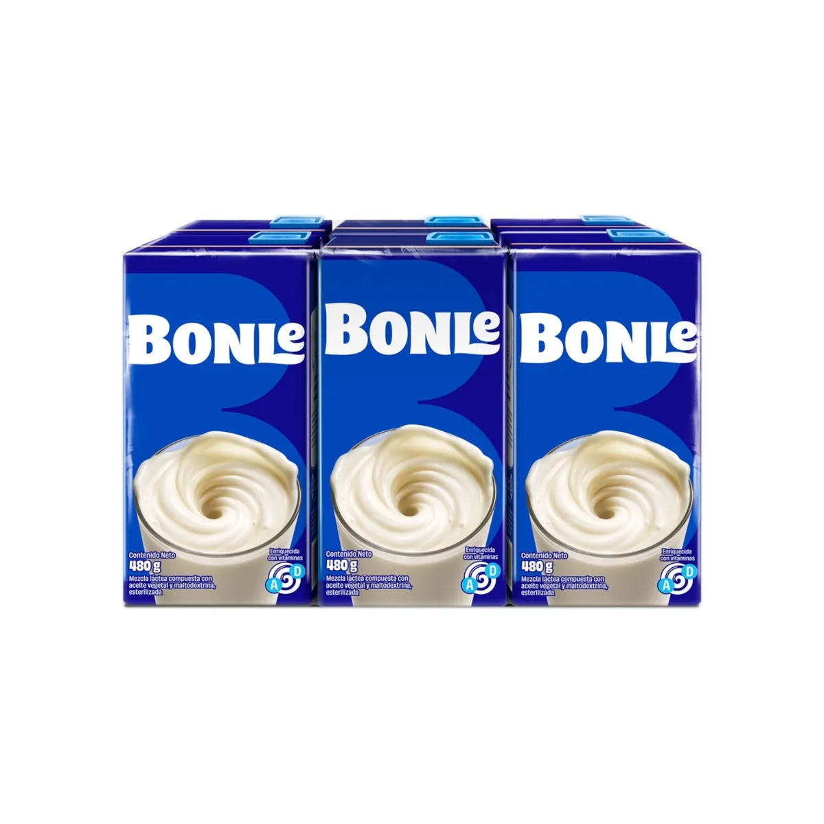 Mezcla Láctea Bonlé Familiar Sixpack Caja 480 g la mayorita